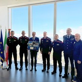 Gli astronauti della missione spaziale Axiom-3 a Torino