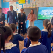 Primo giorno di scuola per il sindaco Lo Russo e il presidente Cirio [video]